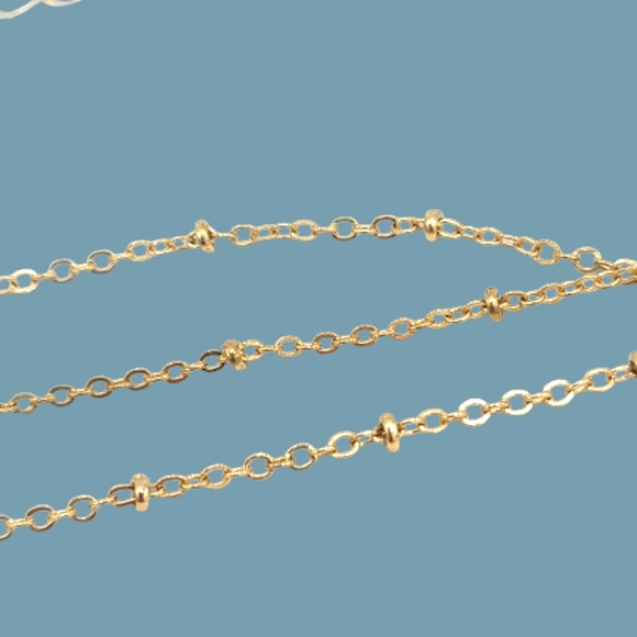 Half Moon Circle Fan Tassel Fringe Opera Lengt Gold tone Textured Chain Necklace - Picture 8 of 9